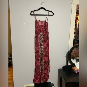 Free People Intimately Pink Maxi Dress with slit on side